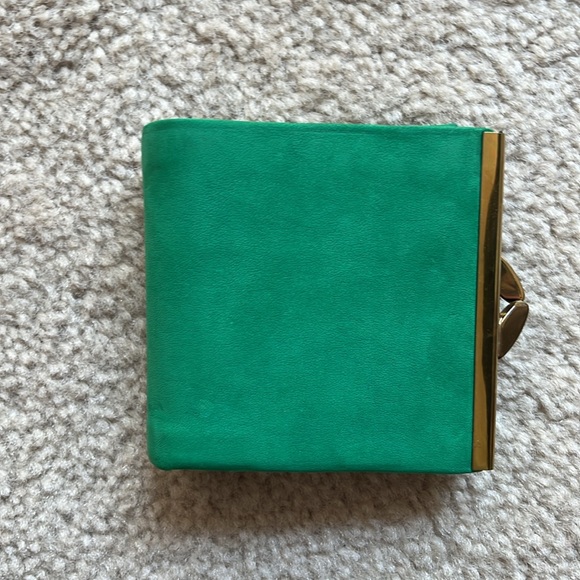 NWOT Vintage Tilley Genuine Hide Suede Wallet Mini Purse in Emerald Green - Picture 4 of 17